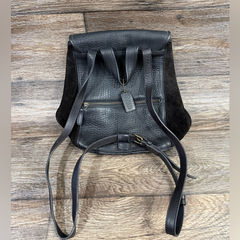 RARE‎ Vintage Coach Berkeley Backpack #9016 Black Flaw - Picture 4 of 10